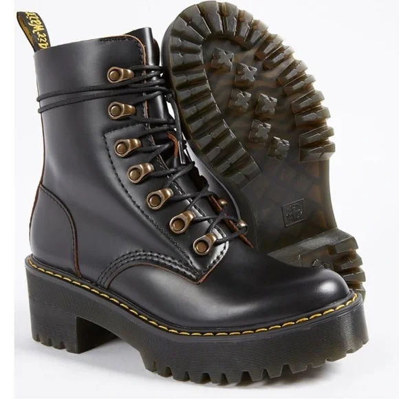 Dr. Martens Women's Leona Leather Heeled Boot - Picture 3 of 3